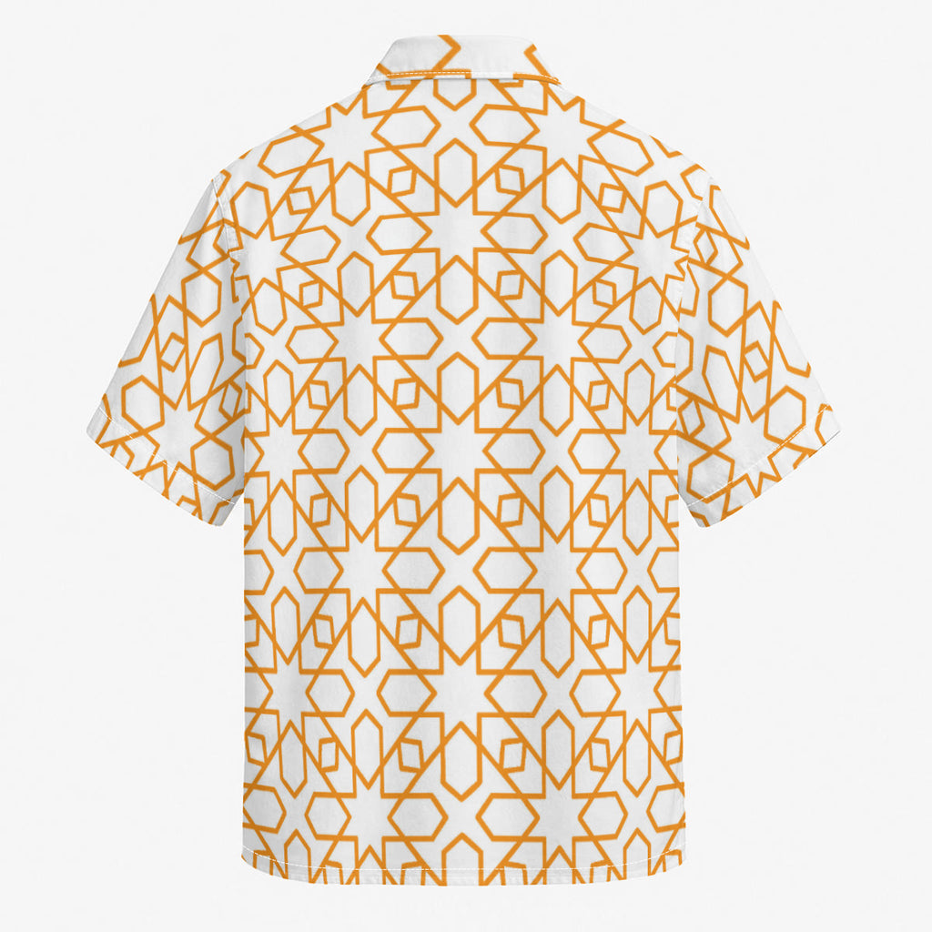 Moorish Tile Print Men's Hawaiian Shirt |115GSM Cotton poplin