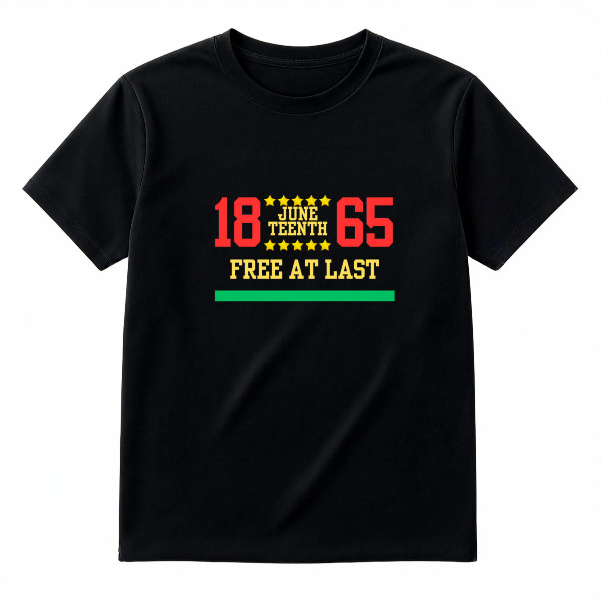 Unisex Black Juneteenth "Free at Last" Heavyweight 100% Cotton T-shirt