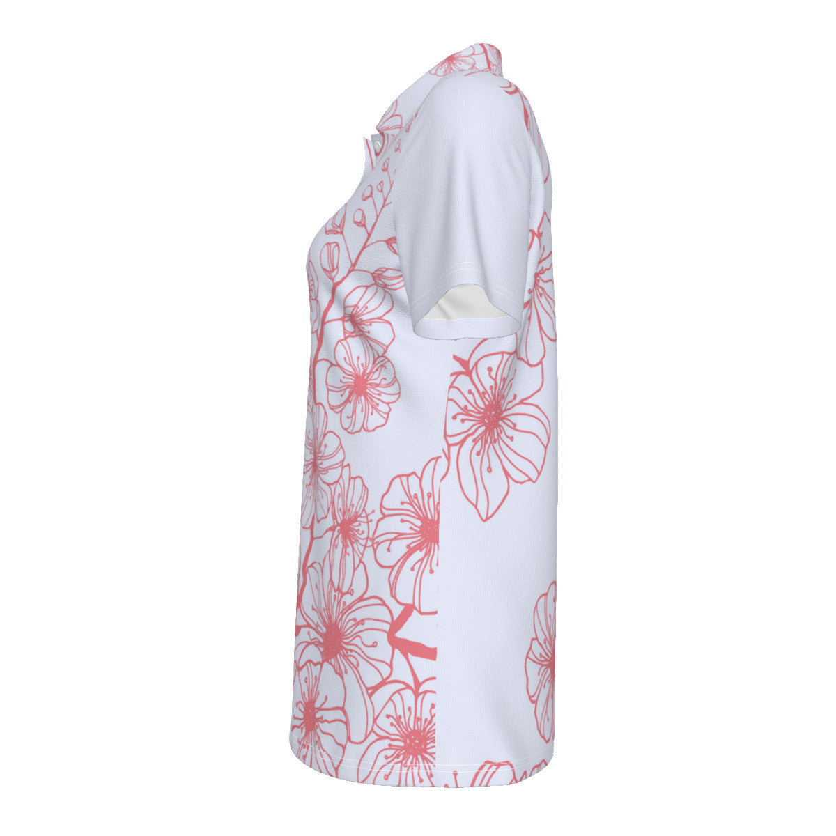 Sakura Flower Print Women's UV Protection POLO Shirt