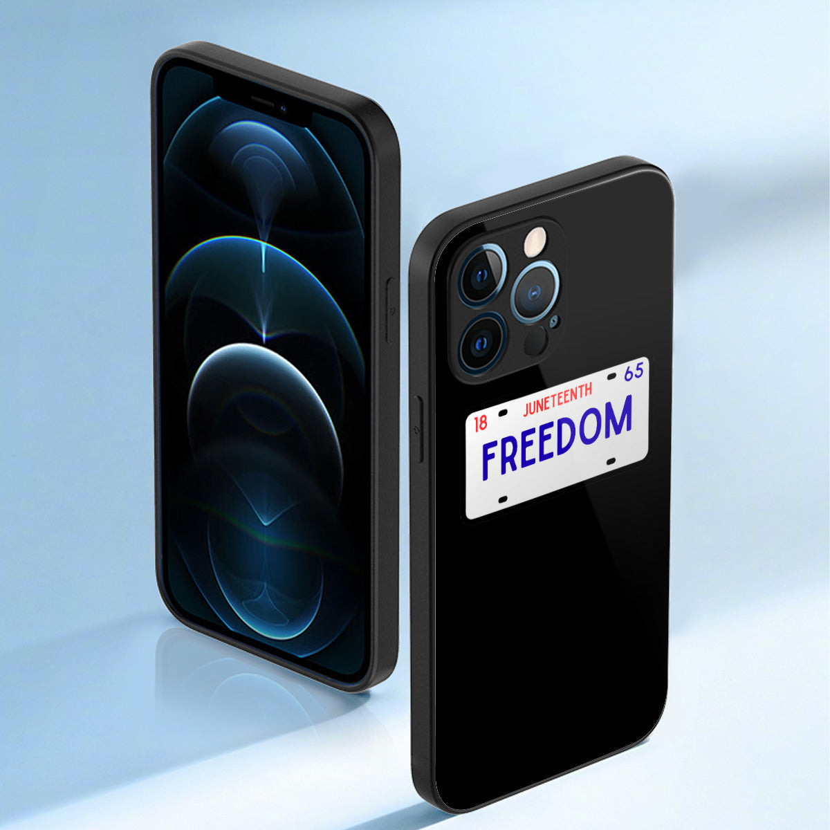 Black Juneteenth iPhone 13 Series Mobile Phone Case  w/Glass Back
