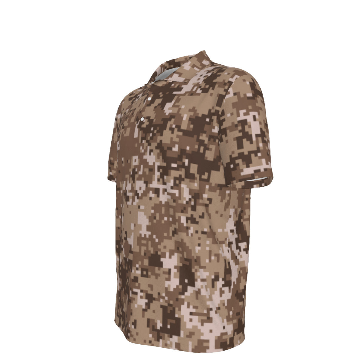 Pixel Desert Camouflage Men's UPF 50 POLO Shirt