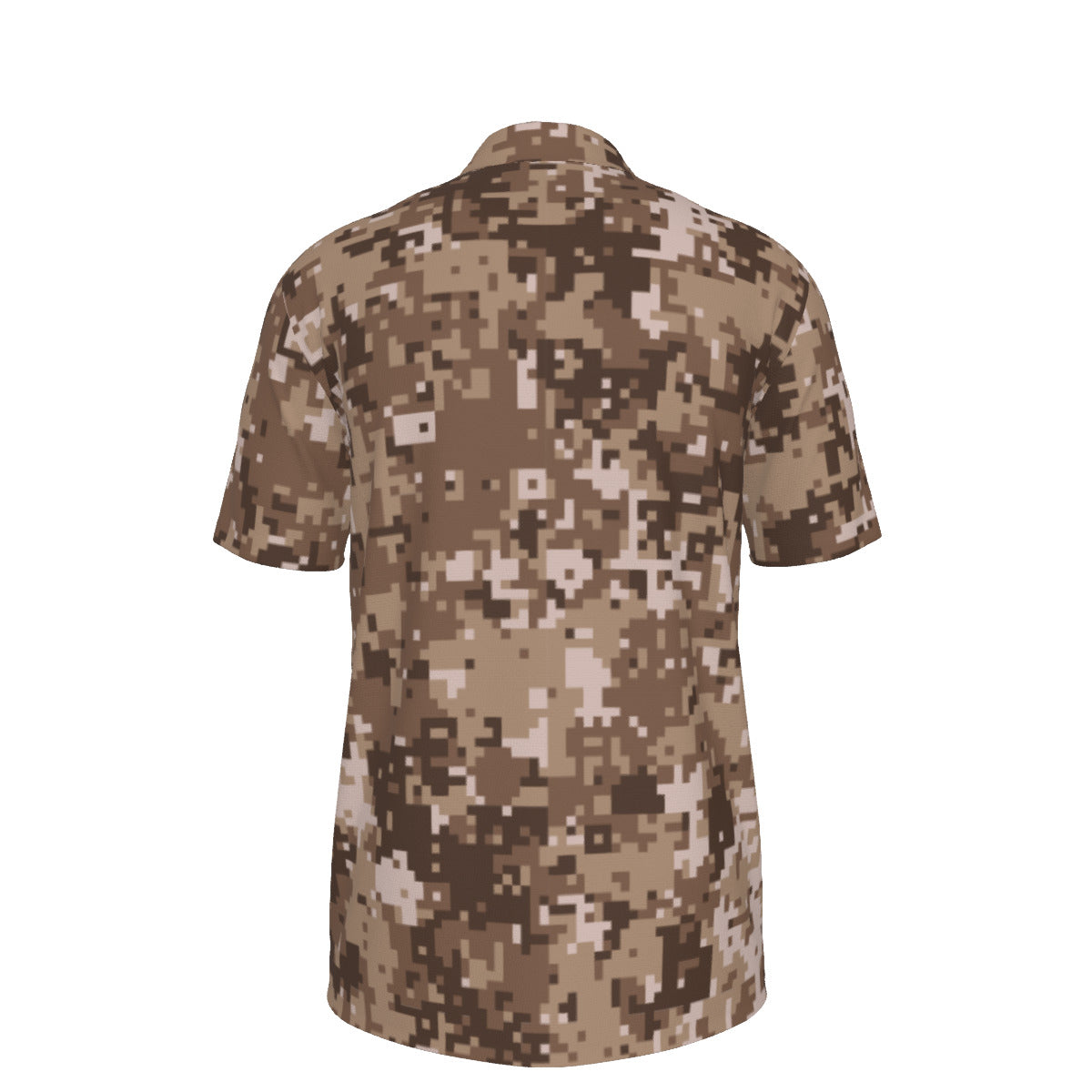 Pixel Desert Camouflage Men's UPF 50 POLO Shirt