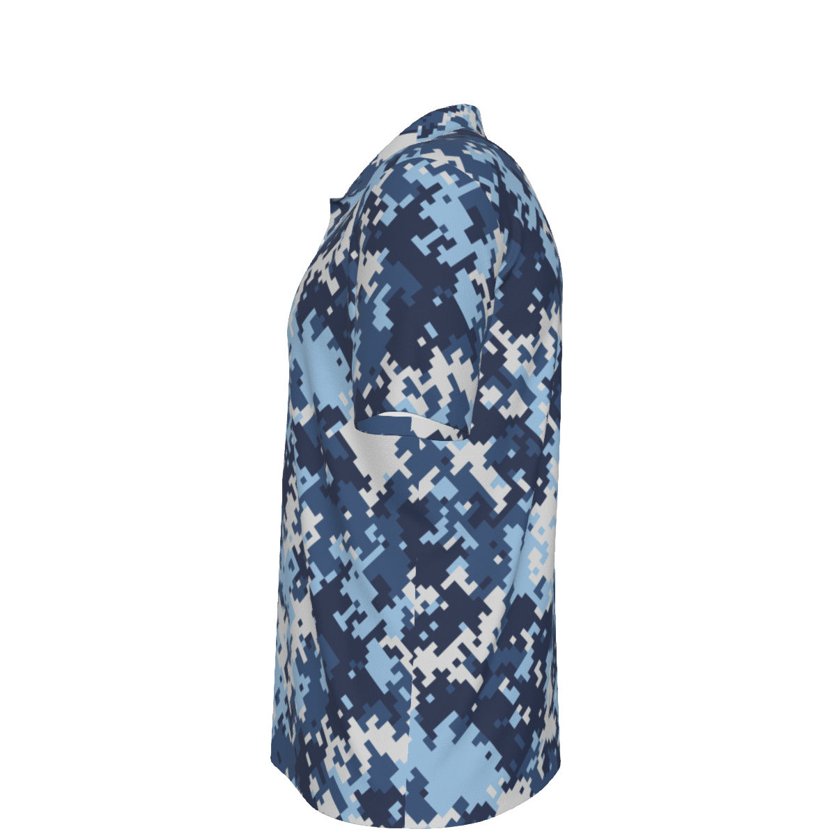 Blue Pixel Camouflage Men's UPF 50 POLO Shirt