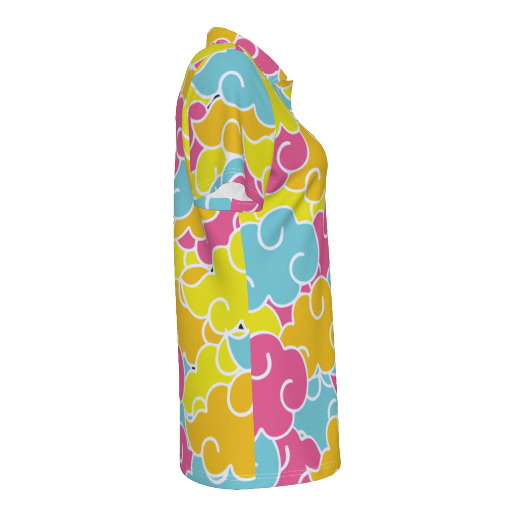 Sunburst Asian Cloud Print Women's UV Protection POLO Shirt