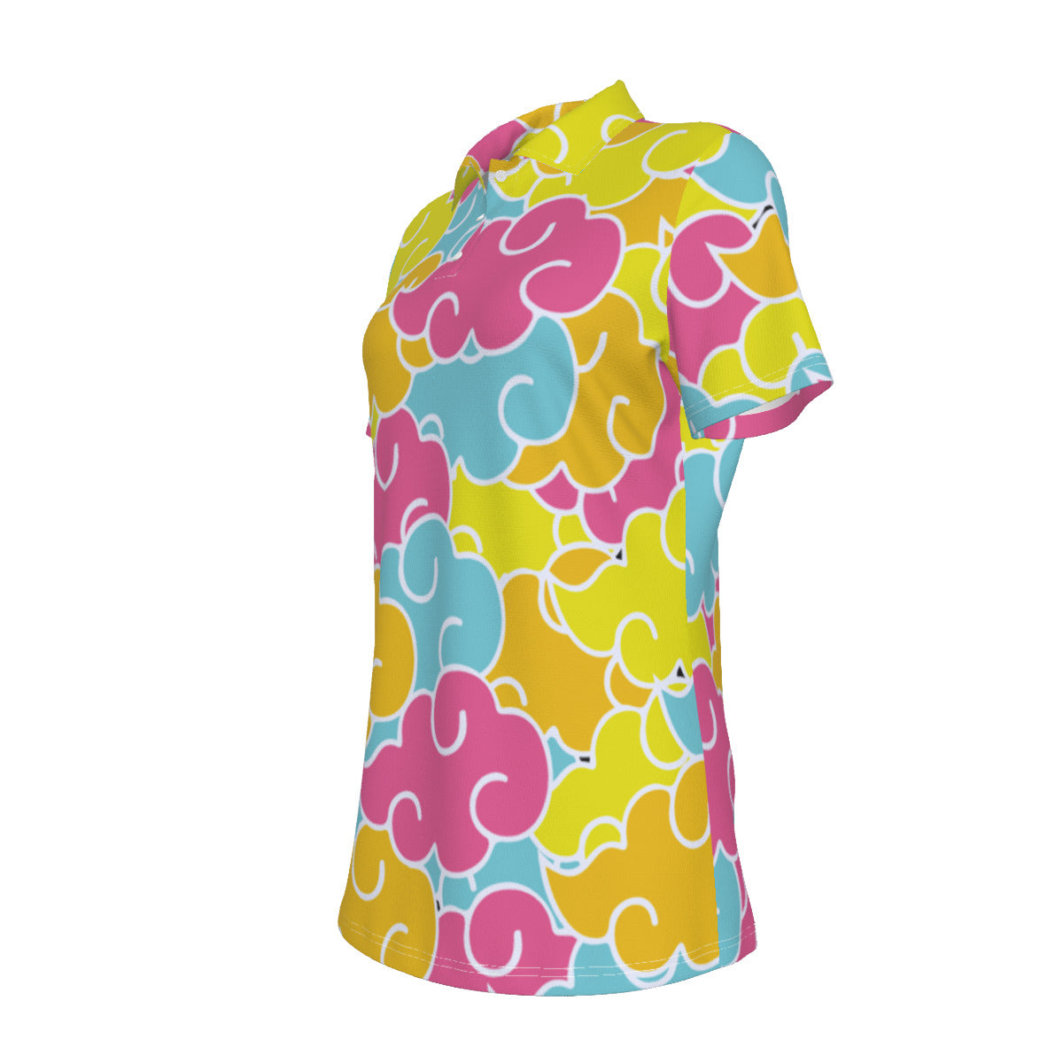 Sunburst Asian Cloud Print Women's UV Protection POLO Shirt