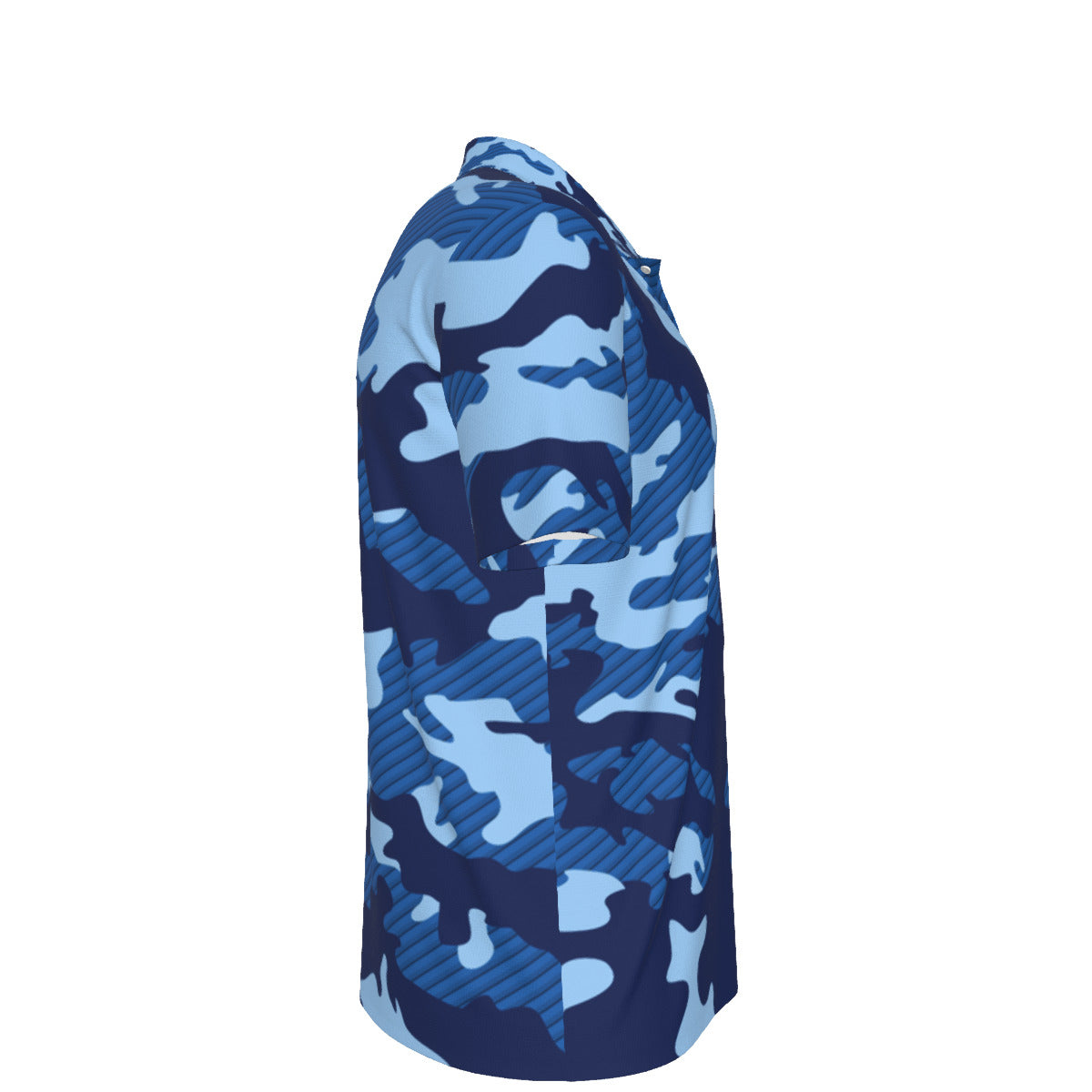 Blue on Blue Camouflage Men's UPF 50 POLO Shirt