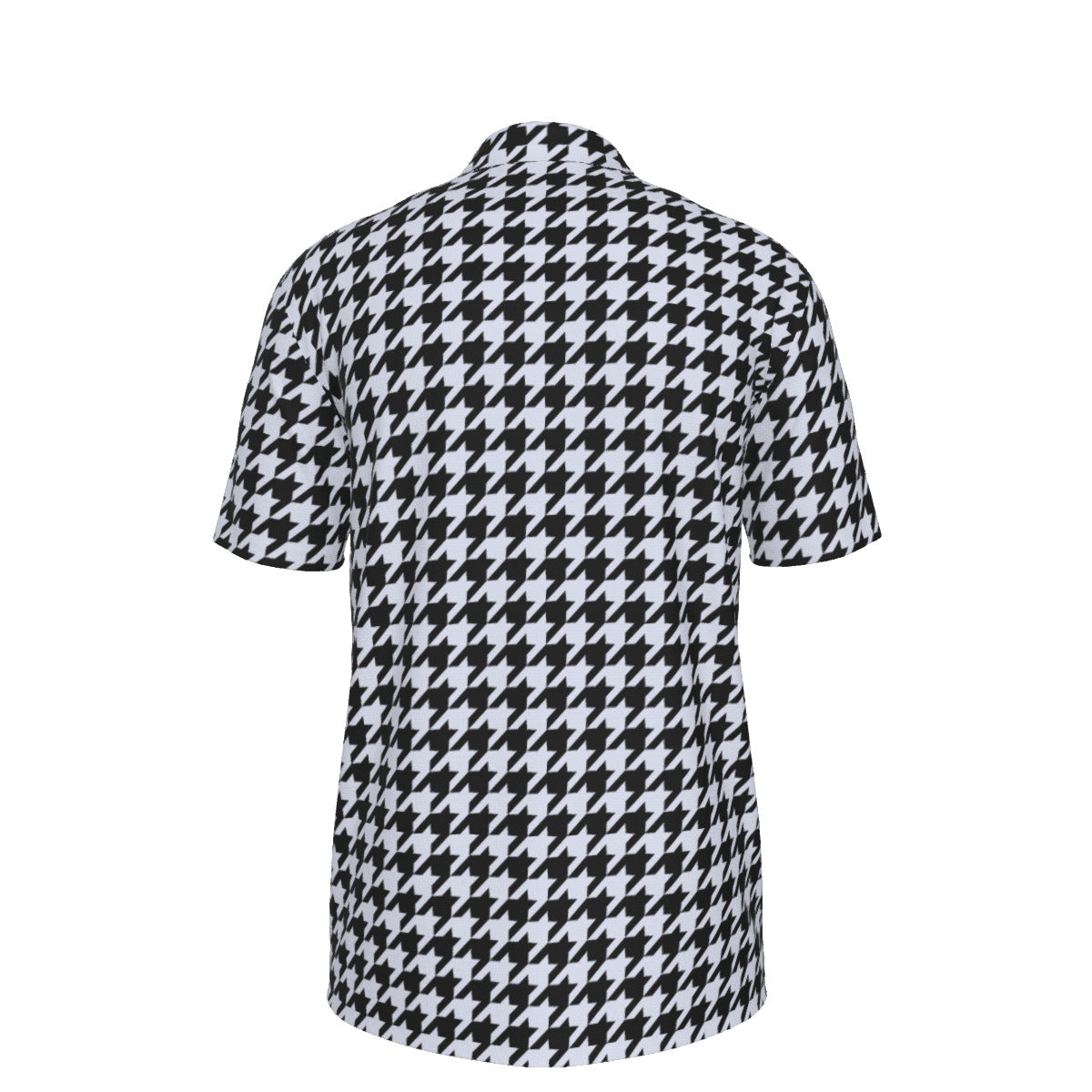 Classic Black Houndstooth Men's UPF 50 POLO Shirt