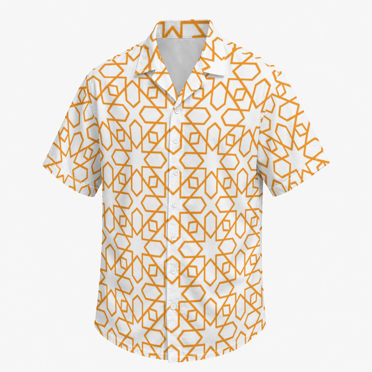 Moorish Tile Print Men's Hawaiian Shirt |115GSM Cotton poplin