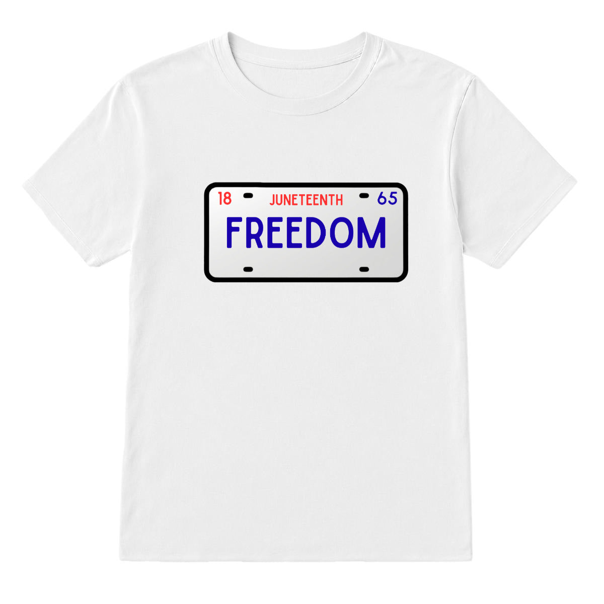 Unisex Juneteenth Freedom License Plate Heavyweight 100% Cotton T-shirt