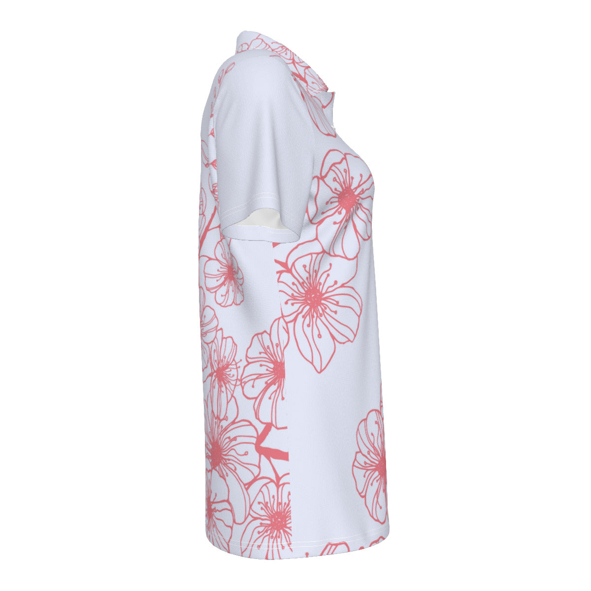 Sakura Flower Print Women's UV Protection POLO Shirt