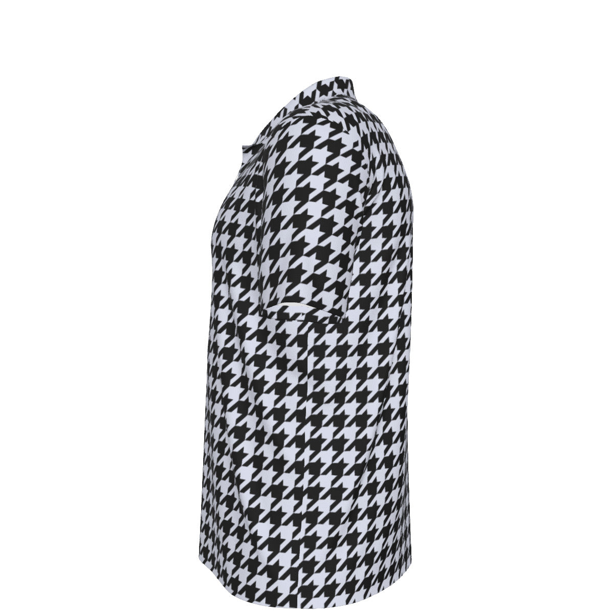 Classic Black Houndstooth Men's UPF 50 POLO Shirt